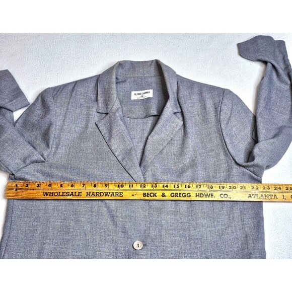 Vintage Alfred Dunner Women Gray Blazer & Skirt Suit Set Size 16 Polyester Blend - Picture 8 of 15
